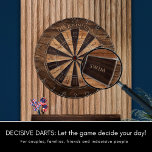 Decisive Darts Houten Effect Rustiek Dartboard Dartbord<br><div class="desc">Gebruik dit houten effect rustieke dartboard om "Decisive Darts" te spelen - ideaal voor besluiteloze mensen en een leuk en uniek cadeau voor gezinnen,  koppels en vrienden.</div>
