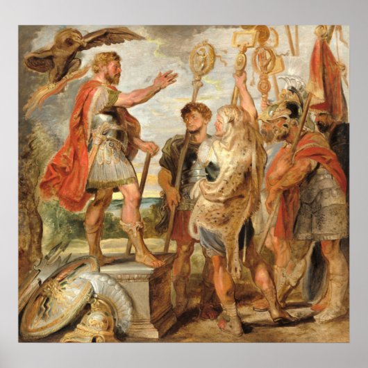 Decius Mus richt zich op de Legions, Rubens Fine A Poster (Voorkant)