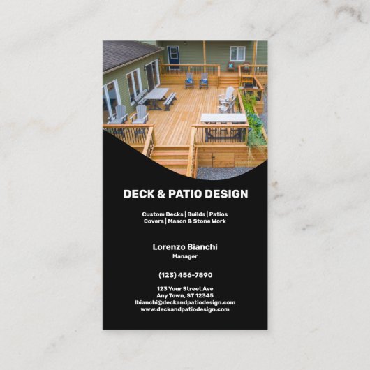 Deck and Patio Design Company Visitekaartje (Voorkant)
