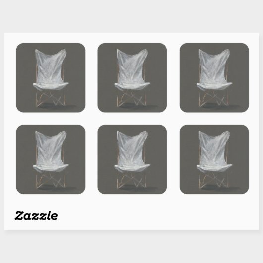 Deck Chair Vierkante Sticker (Vel)