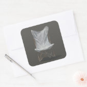 Deck Chair Vierkante Sticker (Envelop)