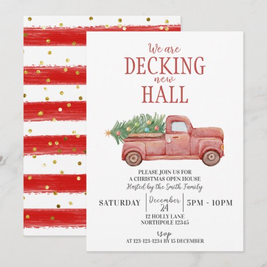 Deck de Hal, Kerst Open Huis Kaart (Voorkant / Achterkant)