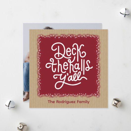 Deck de hal len allemaal feestdagenkaart (Voorkant / Achterkant in situ)