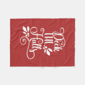 deck de hal Typografie Feestdagen Fleece Deken (Voorkant (Horizontaal))