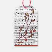 Deck de Hallen Bladmuziek Gift Labels Cadeaulabel (Voorkant)