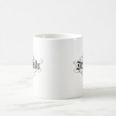 Deck de hallen bloeide kerstbelettering koffiemok (Center)