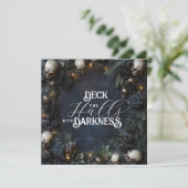 Deck de Hallen Duisternis Gotische Schedel Xmas Feestdagenkaart (Staand voorkant)