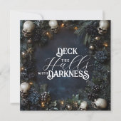 Deck de Hallen Duisternis Gotische Schedel Xmas Feestdagenkaart (Voorkant)