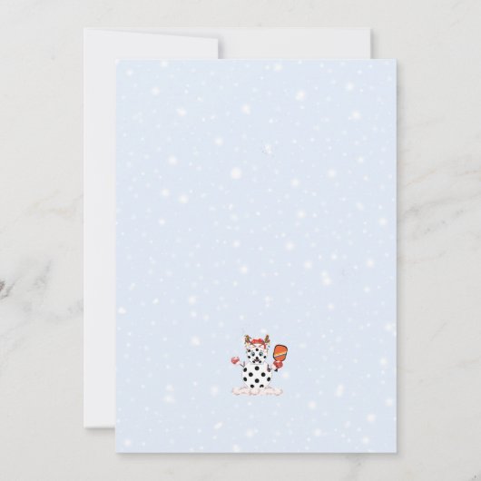 Deck de Hallen Kerstmis Pickleball Toernooi Kaart (Achterkant)