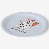 Deck de Hallen Kerstmis Pickleball Toernooi Papieren Bordje (Gekanteld)