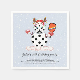 Deck de Hallen Kerstmis Pickleball Toernooi Servet