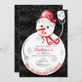 Deck de Hallen Kerstmis Pickleball Verjaardagsfees Kaart (Voorkant / Achterkant)