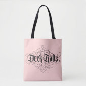 Deck de Hallen Luxe Lettering Blush Pink Black Tote Bag (Voorkant)