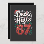 Deck de hallen met 6 7 Grappige kerst zes zeven Bedankkaart (Voorkant / Achterkant)
