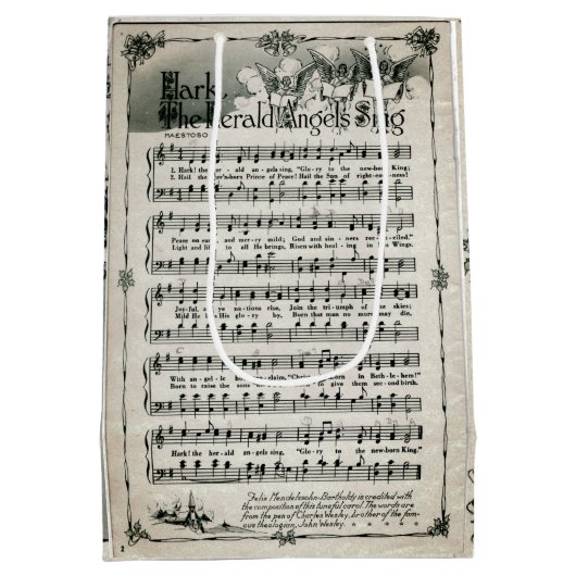 Deck de Hallen Muziek Blad Gift Bag Medium Cadeauzakje (Achterkant)