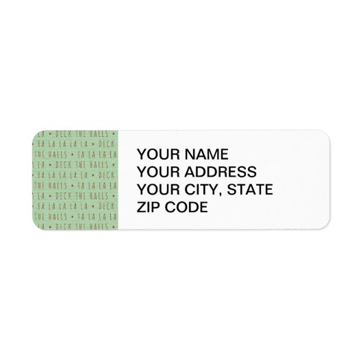 Deck de Hallen Vakantie Patroon Etiket (Voorkant)