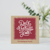 Deck de Hallen Y'all Feestdagenkaart (Staand voorkant)