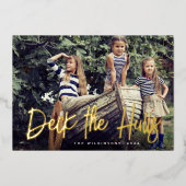 Deck de Hulls | Nautische kerstfoto Folie Feestdagenkaart (Voorkant)