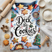 Deck de kerstkoekjes theedoek