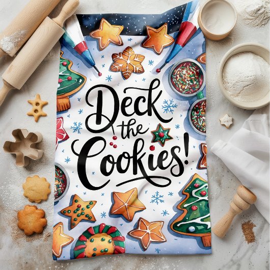 Deck de kerstkoekjes theedoek