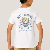 “Deck de Klauwen” Blauwe Krab Kerst T-shirt (Achterkant)