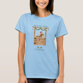 Deck de kraampjes Vrouwen Kerst Pony T-shirt