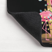 Deck De Palmen Flamingo Tropische Kerstverlichting Muismat (Hoek)