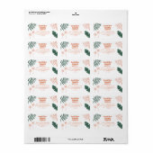 Deck De Palmen Helder Kleurrijke Kerstmis Etiket (Full Sheet)