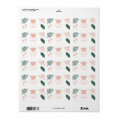 Deck De Palmen Helder Kleurrijke Kerstmis Etiket (Full Sheet)