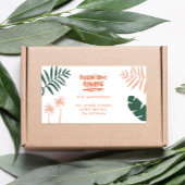 Deck De Palmen Helder Kleurrijke Kerstmis Etiket