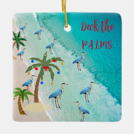 Deck de Palmen Kerst Ornament (Voorkant)