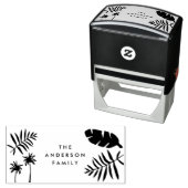 Deck De Palmen Kerstmis Tropisch Modern Design Zelfinktende Stempel (In situ)