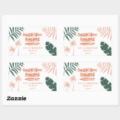 Deck De Palmen Kerstmis Tropisch Modern Rechthoekige Sticker (Vel)