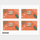 Deck De Palmen Kerstmis Tropisch Modern Rechthoekige Sticker (Vel)