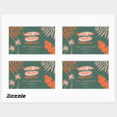 Deck De Palmen Kerstmis Tropisch Modern Rechthoekige Sticker (Vel)