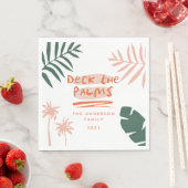 Deck De Palmen Kerstmis Tropisch Modern Servet (Insitu)