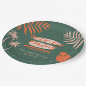 Deck de palmen Kerstmis tropisch modern uniek Papieren Bordje (Gekanteld)