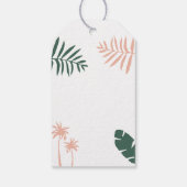 Deck De Palmen Kerstmis Tropische Moderne Foto Cadeaulabel (Achterkant)