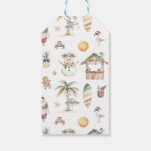 Deck de Palmen | Leuk Tropisch Kerstfeest Cadeaulabel (Achterkant)