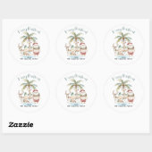 Deck de Palmen | Leuk Tropisch Kerstfeest Ronde Sticker (Vel)