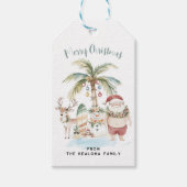 Deck de palmen | Leuke tropische kerst Cadeaulabel (Voorkant)