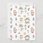 Deck de palmen | Leuke tropische kerst Luau Kaart (Achterkant)