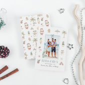 Deck de palmen | Leuke tropische kerstfoto Feestdagenkaart