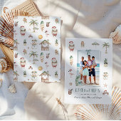 Deck de palmen | Leuke tropische kerstfoto Feestdagenkaart