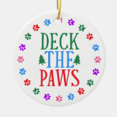 Deck de Paws kerstversiering Keramisch Ornament (Voorkant)