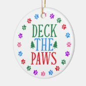 Deck de Paws kerstversiering Keramisch Ornament (Links)