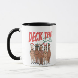Deck de Stallen Grappige Kerstmishengstenliefhebbe Mok