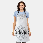 Deck De Zalen Elegante Kerstmiskalligrafie Lux Schort (Gedragen)