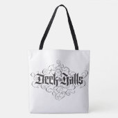 Deck de Zalen Fancy Elegante Kerstbelettering Tote Bag (Voorkant)