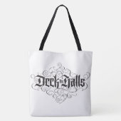 Deck de Zalen Fancy Elegante Kerstbelettering Tote Bag (Achterkant)